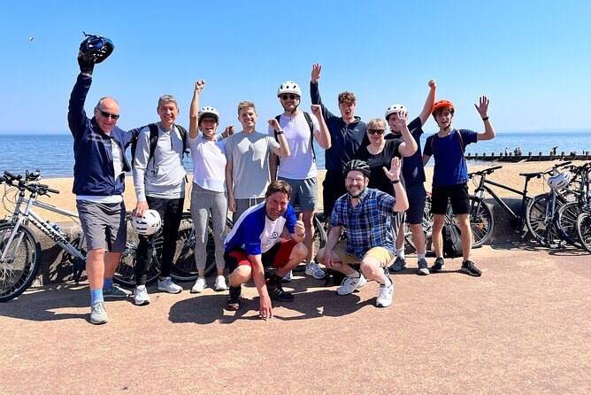 'A Wee Pedal's' Family Friendly Cycle Tour to Edinburgh's Coast - Riding beneath Arthur’s Seat