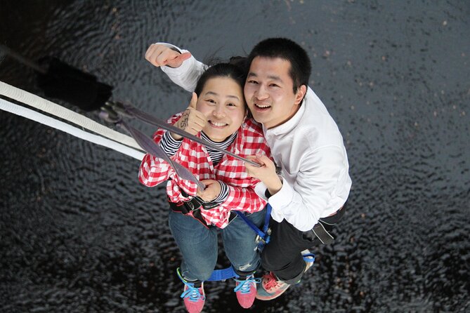 Bungee jump from 40 meters in the stunning valley of Killiecrankie, Scotland - The leap above the River Garry
