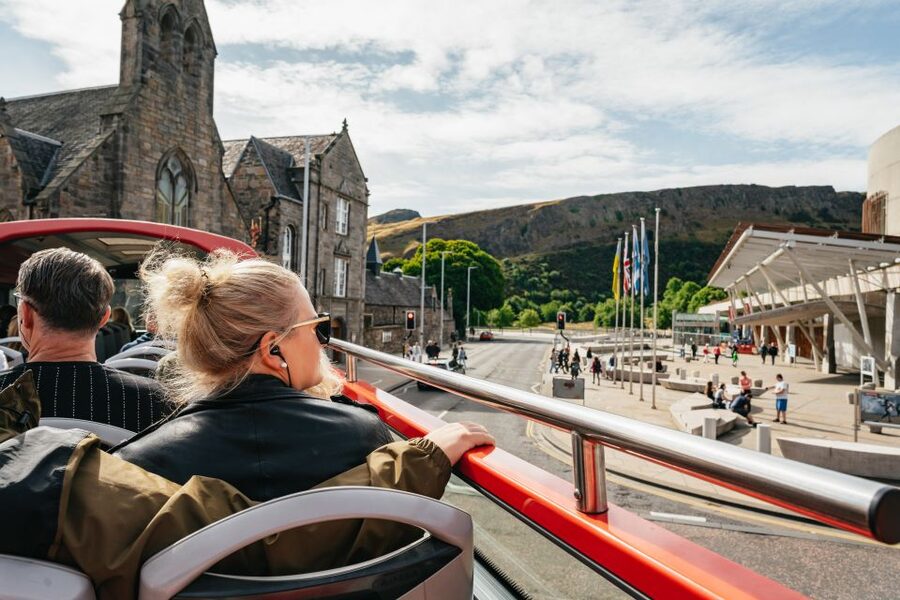 Edinburgh: City Sightseeing Hop-On Hop-Off Bus Tour - Abbeyhill, Regent Road, and Burns Monument