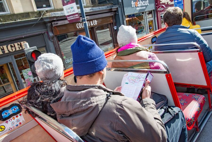 Edinburgh: Hop-On Hop-Off Bus Pass with 3 City Tours - Upper deck views and Edinburgh weather