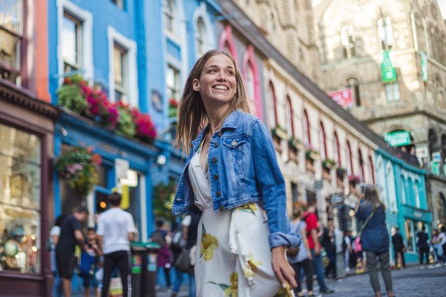 Edinburgh Old Town: Professional Photoshoot & Edited Photos - Victoria Street, the colorful opening scene