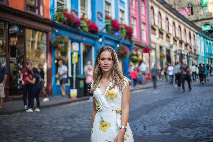 Edinburgh Old Town: Professional Photoshoot & Edited Photos - Meeting outside Virgin Hotels Edinburgh