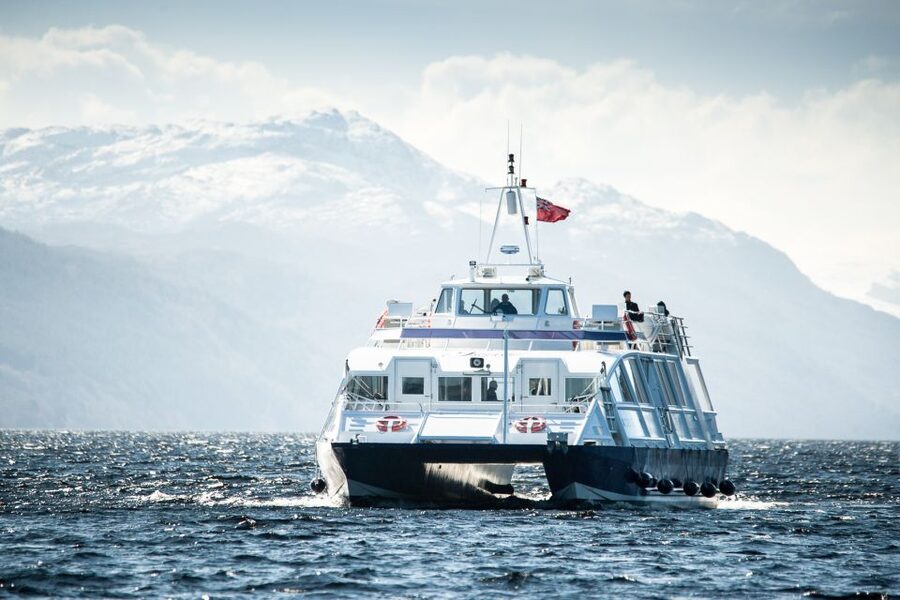 Loch Ness: Urquhart Castle Round-Trip Cruise - Crossing Loch Ness toward Urquhart Castle